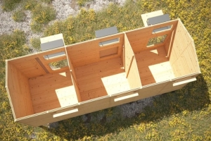 GOŁĘBNIK WOLNOSTOJĄCY SOLIDNA KONSTRUKCJA WLOTY PRZEGRODY GONT 200x800 20mm