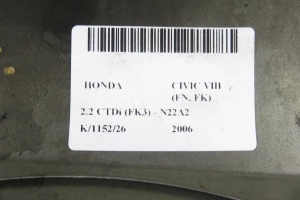Belka Zderzaka Przód Honda Civic VIII (fn, Fk)